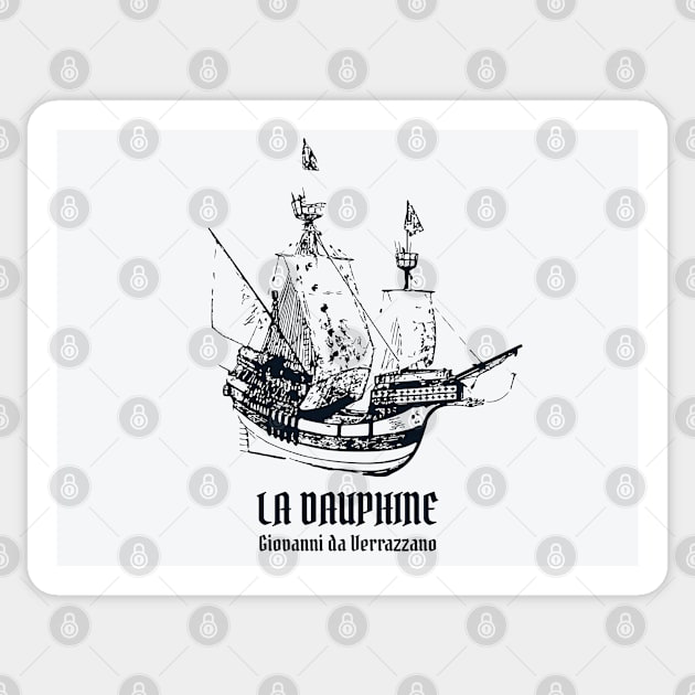 La Dauphine - Giovanni da Verrazzano Sticker by Lakeric